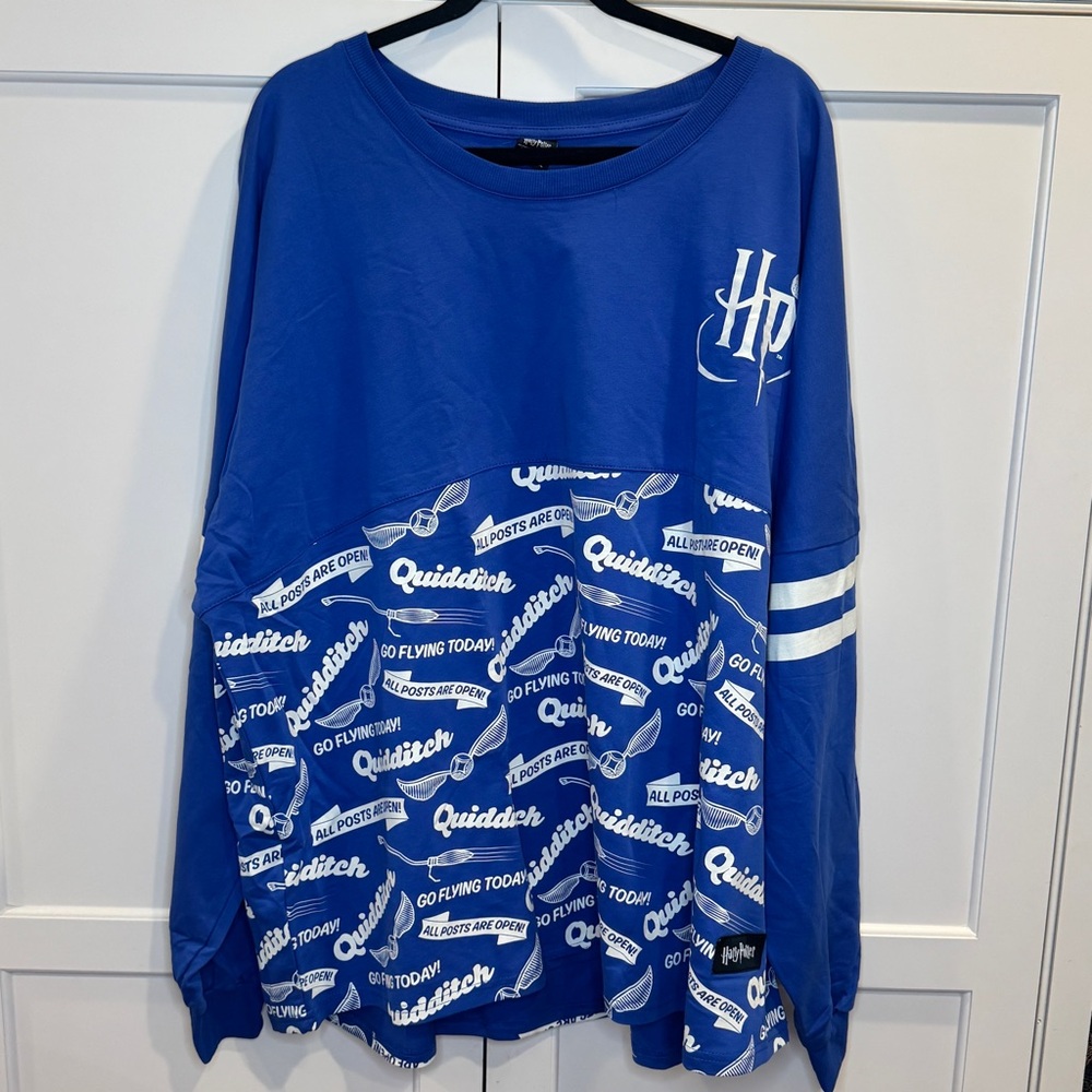 TEXAS RANGERS 2025 HARRY POTTER LONG SLEEVE BLUE SHIRT 3XL THEME NIGHT 5-18-25